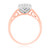 Photo of Carole 3/8 ct tw. Cushion Diamond Bridal Ring Set 10K Rose Gold [BT804RE-C000]