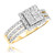 Photo of Amina 1 1/1Princess Diamond Bridal Ring Set 10K Yellow Gold [BT806YE-C000]