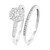 Photo of Glamour 1/2 ct tw. Round Diamond Bridal Ring Set 14K White Gold [BR810W-C000]