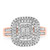 Photo of Kylee 1 ct tw. Princess Diamond Bridal Ring Set 14K Rose Gold [BT812RE-C000]