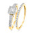 Photo of Mystic 1/3 ct tw. Princess Diamond Bridal Ring Set 14K Yellow Gold [BR814Y-C000]