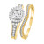 Photo of Alejo 3/4 ct tw. Fancy Diamond Bridal Ring Set 14K Yellow Gold [BR856Y-C000]