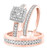 Photo of Classic Carole 7/8 ct tw. Princess Diamond Matching Trio Ring Set 10K Rose Gold [BT803R-C000]