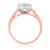 Photo of Classic Carole 7/8 ct tw. Princess Diamond Matching Trio Ring Set 10K Rose Gold [BT803RE-C000]