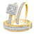 Photo of Classic Carole 7/8 ct tw. Princess Diamond Matching Trio Ring Set 10K Yellow Gold [BT803Y-C000]