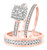 Photo of Carole 2/3 ct tw. Cushion Diamond Matching Trio Ring Set 10K Rose Gold [BT804R-C000]