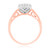 Photo of Carole 2/3 ct tw. Cushion Diamond Matching Trio Ring Set 10K Rose Gold [BT804RE-C000]