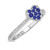 Photo of Manuka 1/3 Carat T.W. Sapphire and Diamond Matching Bridal Ring Set 10K White Gold [BT867WE-C000]