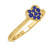 Photo of Manuka 1/3 Carat T.W. Sapphire and Diamond Matching Bridal Ring Set 10K Yellow Gold [BT867YE-C000]