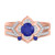 Photo of Clema 1 1/4 CT. T.W. Sapphire and Diamond Matching Bridal Ring Set 10K Rose Gold [BR868R-C000]