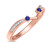 Photo of Clema 1 1/4 CT. T.W. Sapphire and Diamond Matching Bridal Ring Set 10K Rose Gold [BT868RL]