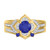 Photo of Clema 1 1/4 Carat T.W. Sapphire and Diamond Matching Bridal Ring Set 14K Yellow Gold [BR868Y-C000]