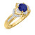 Photo of Clema 1 1/4 Carat T.W. Sapphire and Diamond Matching Bridal Ring Set 14K Yellow Gold [BT868YE-C000]