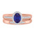 Photo of Chrisoula 1 1/4 CT. T.W. Sapphire and Diamond Matching Bridal Ring Set 14K Rose Gold [BR869R-C000]