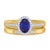 Photo of Chrisoula 1 1/4 CT. T.W. Sapphire and Diamond Matching Bridal Ring Set 10K Yellow Gold [BR869Y-C000]