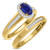 Photo of Chrisoula 1 1/4 CT. T.W. Sapphire and Diamond Matching Bridal Ring Set 10K Yellow Gold [BR869Y-C000]