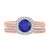 Photo of Delphine 1 1/3 Carat T.W. Sapphire and Diamond Matching Bridal Ring Set 10K Rose Gold [BR871R-C000]