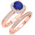 Photo of Delphine 1 1/3 Carat T.W. Sapphire and Diamond Matching Bridal Ring Set 10K Rose Gold [BR871R-C000]