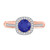 Photo of Delphine 1 1/3 Carat T.W. Sapphire and Diamond Matching Bridal Ring Set 10K Rose Gold [BT871RE-C000]