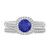 Photo of Delphine 1 1/3 CT. T.W. Sapphire and Diamond Matching Bridal Ring Set 14K White Gold [BR871W-C000]