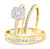 Photo of Glamour 3/4 ct tw. Round Diamond Matching Trio Ring Set 14K Yellow Gold [BT810Y-C000]
