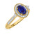 Photo of Magnol 1 1/3 CT. T.W. Sapphire and Diamond Matching Bridal Ring Set 10K Yellow Gold [BT872YE-C000]