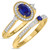 Photo of Magnol 1 1/3 Carat T.W. Sapphire and Diamond Matching Bridal Ring Set 14K Yellow Gold [BR872Y-C000]