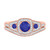 Photo of Diantha 1 CT. T.W. Sapphire and Diamond Matching Bridal Ring Set 10K Rose Gold [BR873R-C000]