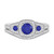 Photo of Diantha 1 CT. T.W. Sapphire and Diamond Matching Bridal Ring Set 14K White Gold [BR873W-C000]
