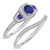 Photo of Diantha 1 CT. T.W. Sapphire and Diamond Matching Bridal Ring Set 14K White Gold [BR873W-C000]