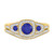 Photo of Diantha 1 CT. T.W. Sapphire and Diamond Matching Bridal Ring Set 10K Yellow Gold [BR873Y-C000]