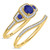 Photo of Diantha 1 CT. T.W. Sapphire and Diamond Matching Bridal Ring Set 10K Yellow Gold [BR873Y-C000]