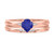 Photo of Irit 3/4 CT. T.W. Sapphire and Diamond Matching Bridal Ring Set 10K Rose Gold [BR874R-C000]