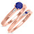 Photo of Irit 3/4 CT. T.W. Sapphire and Diamond Matching Bridal Ring Set 10K Rose Gold [BR874R-C000]