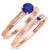 Photo of Irit 3/4 Carat T.W. Sapphire and Diamond Matching Bridal Ring Set 14K Rose Gold [BR874R-C000]