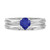 Photo of Irit 3/4 CT. T.W. Sapphire and Diamond Matching Bridal Ring Set 14K White Gold [BR874W-C000]