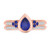 Photo of Abilia 7/8 Carat T.W. Sapphire and Diamond Matching Bridal Ring Set 14K Rose Gold [BR877R-C000]