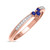Photo of Abilia 7/8 Carat T.W. Sapphire and Diamond Matching Bridal Ring Set 14K Rose Gold [BT877RL]