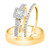 Photo of Mystic 1/3 ct tw. Princess Diamond Matching Trio Ring Set 10K Yellow Gold [BT814Y-C000]