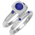Photo of Mawar 1 CT. T.W. Sapphire and Diamond Matching Bridal Ring Set 10K White Gold [BR878W-C000]