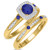 Photo of Mawar 1 Carat T.W. Sapphire and Diamond Matching Bridal Ring Set 10K Yellow Gold [BR878Y-C000]