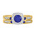 Photo of Mawar 1 Carat T.W. Sapphire and Diamond Matching Bridal Ring Set 14K Yellow Gold [BR878Y-C000]