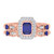 Photo of Garland 1 1/7 Carat T.W. Sapphire and Diamond Matching Bridal Ring Set 10K Rose Gold [BR879R-C000]