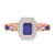 Photo of Garland 1 1/7 Carat T.W. Sapphire and Diamond Matching Bridal Ring Set 10K Rose Gold [BT879RE-C000]
