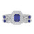 Photo of Garland 1 1/7 CT. T.W. Sapphire and Diamond Matching Bridal Ring Set 10K White Gold [BR879W-C000]