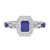 Photo of Garland 1 1/7 CT. T.W. Sapphire and Diamond Matching Bridal Ring Set 10K White Gold [BT879WE-C000]