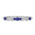 Photo of Garland 1 1/7 CT. T.W. Sapphire and Diamond Matching Bridal Ring Set 10K White Gold [BT879WL]