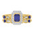 Photo of Garland 1 1/7 CT. T.W. Sapphire and Diamond Matching Bridal Ring Set 10K Yellow Gold [BR879Y-C000]