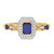 Photo of Garland 1 1/7 CT. T.W. Sapphire and Diamond Matching Bridal Ring Set 10K Yellow Gold [BT879YE-C000]