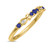 Photo of Garland 1 1/7 CT. T.W. Sapphire and Diamond Matching Bridal Ring Set 10K Yellow Gold [BT879YL]
